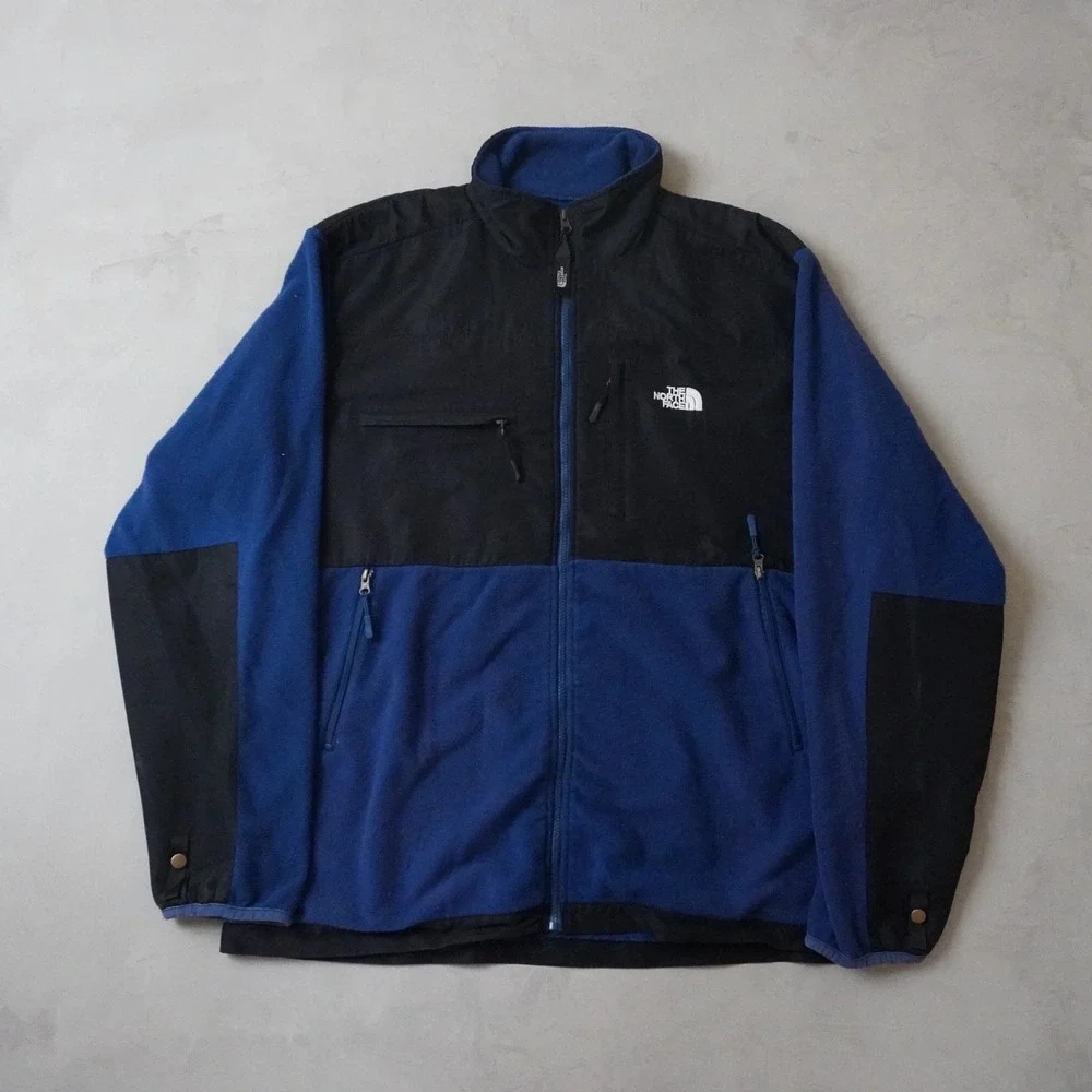 The North Face Denali Fleece Jacket XXL Mens Blue Black Full Zip 800